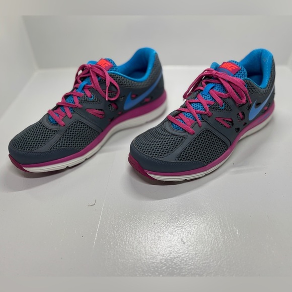 Nike Womens Running Shoes Dual Fusion Gray Pink Blue size 11 - Picture 1 of 12
